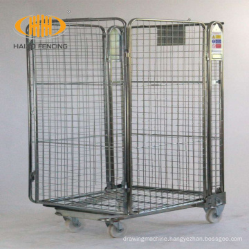 durable galvanized logistic rolling hand trolley cart